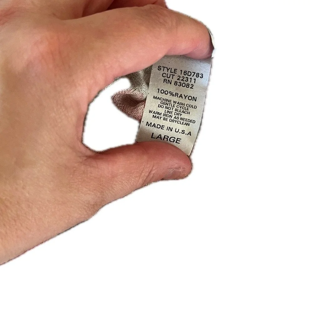 Vintage Floral Maxi Skirt Sz L Pink Rose Rayon A-Line Prarie Western Boho Fall